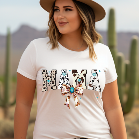 DTF Full Color Transfer - Western Mama Turquoise