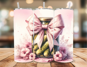 Skinny Tumbler Sublimation Wrap - Coquette Pickles