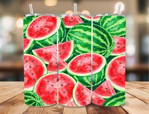 Skinny Tumbler Sublimation Wrap - Watermelons