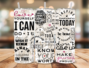 Skinny Tumbler Sublimation Wrap - I Can Do It