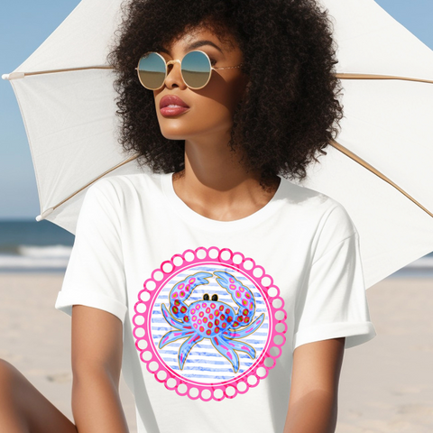 DTF Full Color Transfer - Blue Crab