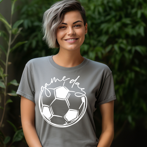 DTF Full Color Transfer - Game Day Soccer Sketch (Two Colors)