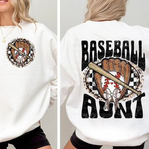 DTF Full Color Transfer - Baseball Aunt - FREE POCKET!