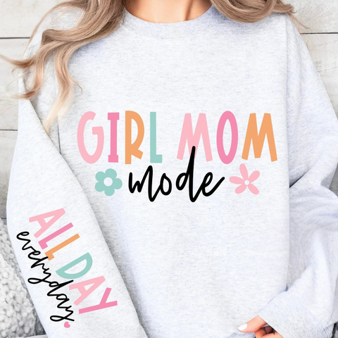 DTF Full Color Transfer - Girl Mom Mode (FREE SLEEVE!)