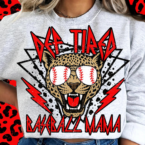 DTF Full Color Transfer - Def Tired Baseball Mama