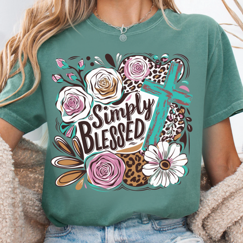 DTF Full Color Transfer - Simply Blessed