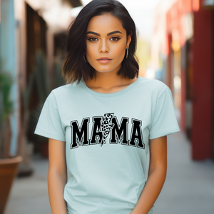 Screen Print Transfer - MAMA Leopard Lightning