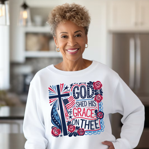 DTF Full Color Transfer - God Shed His Grace On Me