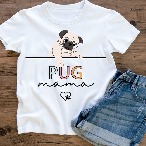 DTF Full Color Transfer - Pug Mama