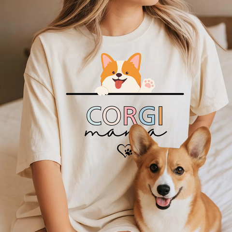 DTF Full Color Transfer - Corgi Mama