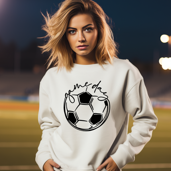 DTF Full Color Transfer - Game Day Soccer Sketch (Two Colors)