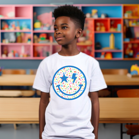 DTF Full Color Transfer - ABC Smiley (3 Colors To Choose From)