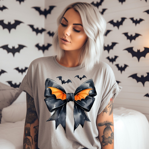 DTF Full Color Transfer - Bat Bow