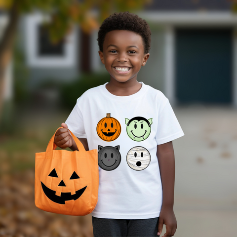 DTF Full Color Transfer - Spooky Smilies