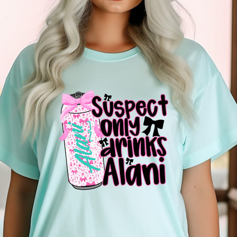 DTF Full Color Transfer - Suspect Only Drinks Alan