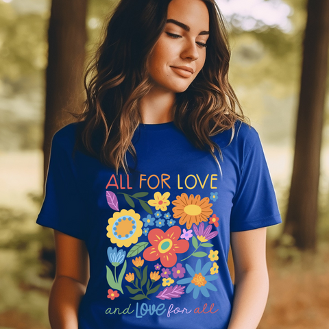 DTF Full Color Transfer - All For Love Bright Floral