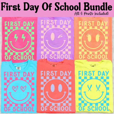 *NEW* DTF Bundle - First Day Of School Smilies (All 6 Prints Included!)
