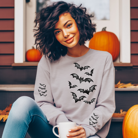 DTF Full Color Transfer - Off-Center Bats - FREE SLEEVES!