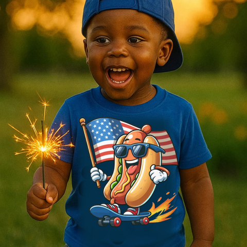 DTF Full Color Transfer - Patriotic Hot Dog