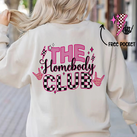 DTF Full Color Transfer - The Homebody Club (FREE POCKET!)