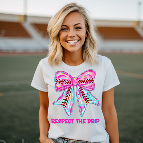 DTF Full Color Transfer - Respect The Drip Bow