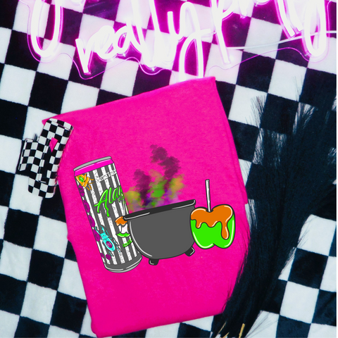 DTF Full Color TShirt Transfer - Alan Caramel Apple Cauldron