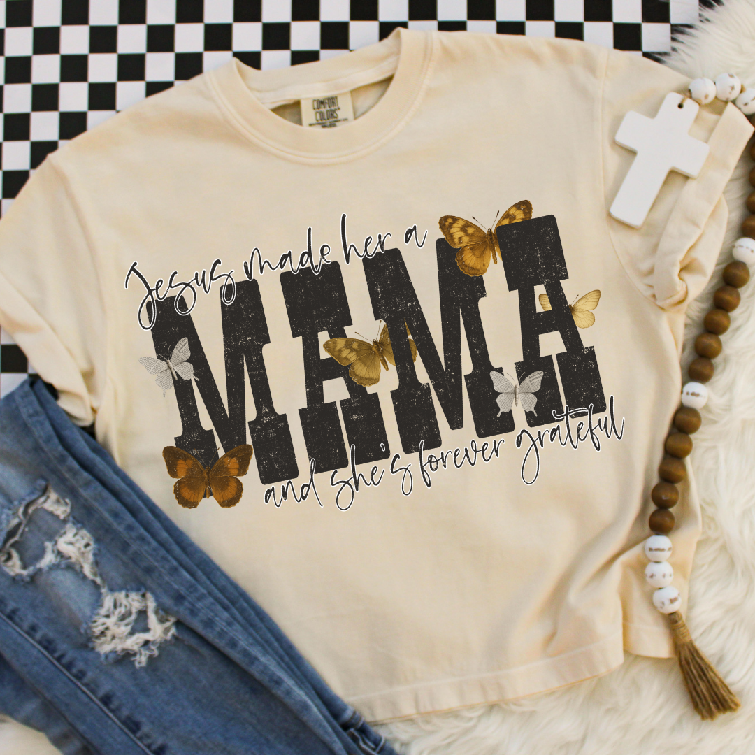 DTF Full Color TShirt Transfer - Jesus Made Her A Mama