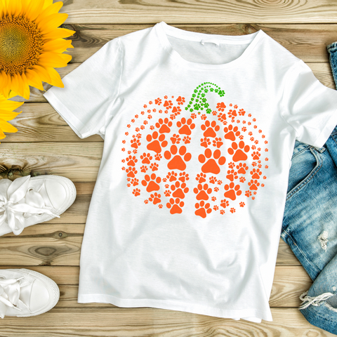 DTF Full Color Transfer - Paw Pumpkin