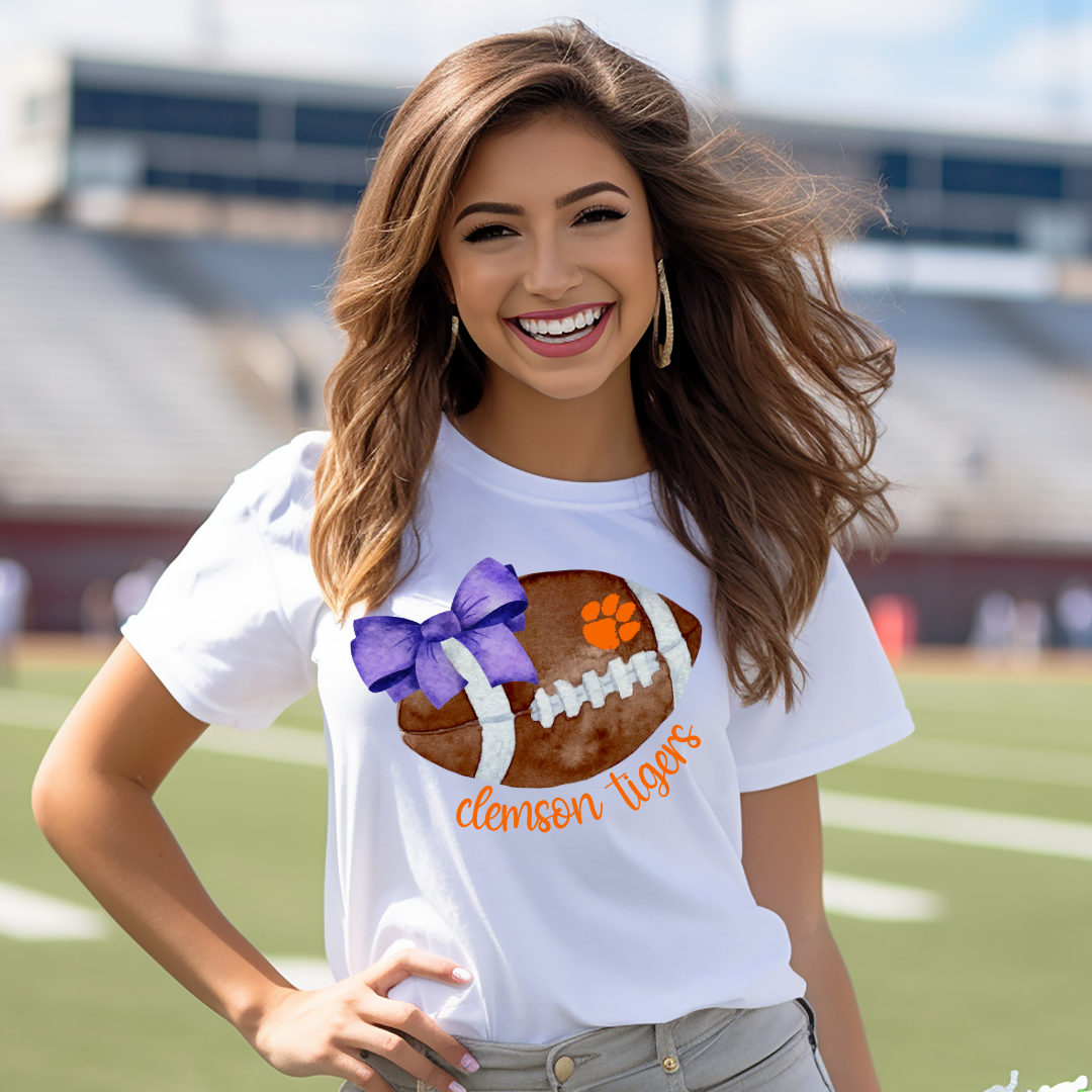 DTF Full Color Transfer - Clem Coquette Football - SBSC EXCLUSIVE DESIGN!