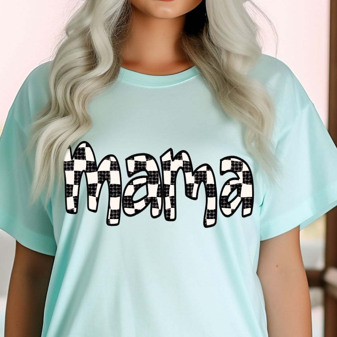 DTF Full Color Transfer - BW Check MAMA