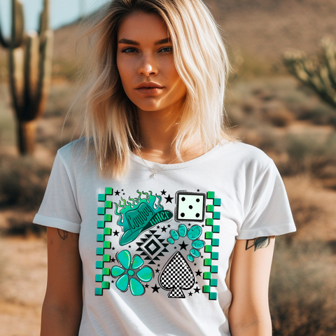 DTF Full Color Transfer - Cowboy Killer Turquoise