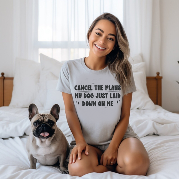 DTF Full Color TShirt Transfer - Cancel The Plans - (Black or White)