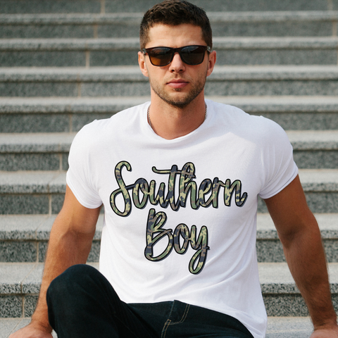DTF Full Color TShirt Transfer - Camo Southern Boy