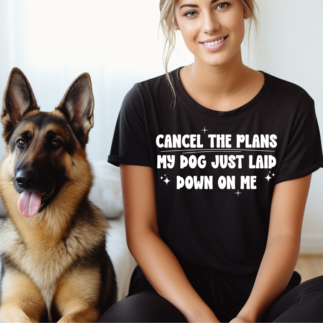 DTF Full Color TShirt Transfer - Cancel The Plans - (Black or White)