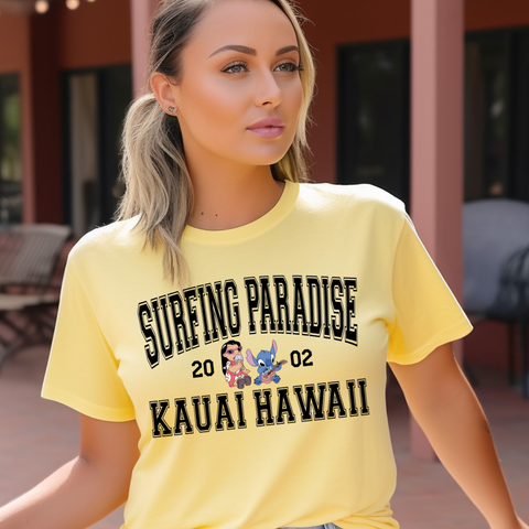 DTF Full Color TShirt Transfer - Surfing Paradise