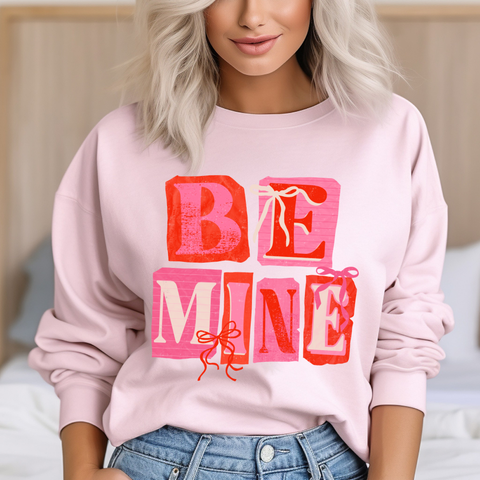 DTF Full Color TShirt Transfer - Be Mine Ransom Letters