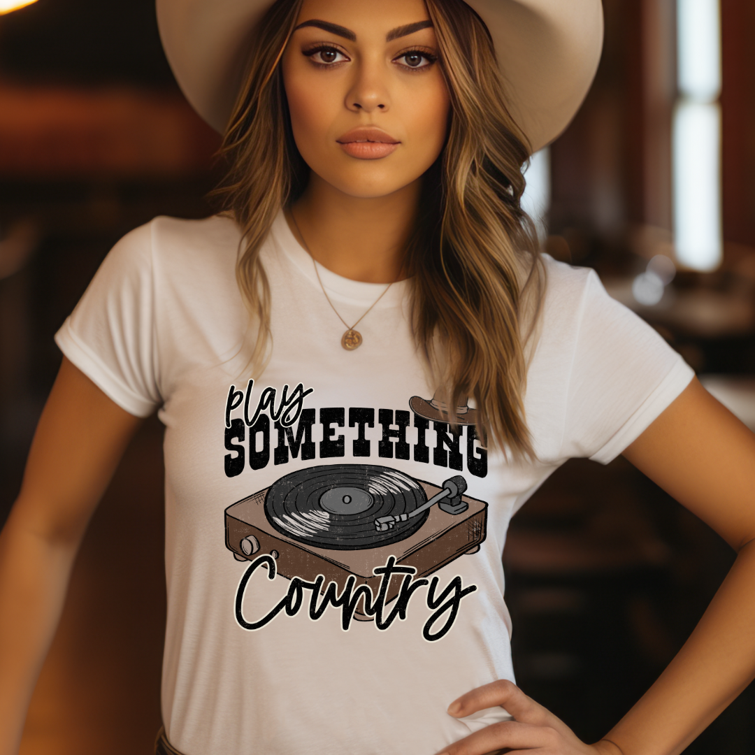 DTF Full Color TShirt Transfer - Play Something Country