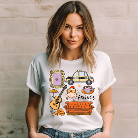 DTF Full Color TShirt Transfer - Sketch Friends Things