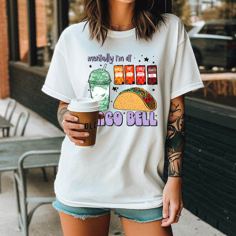 DTF Full Color TShirt Transfer - Mentally I'm At TB