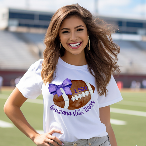 DTF Full Color Transfer - Louisiana Coquette Football - SBSC EXCLUSIVE DESIGN!
