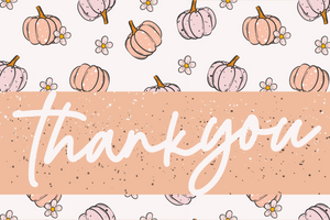 Thank You Insert Cards - Pumpkin Patch