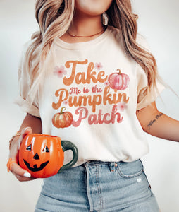 DTF Full Color TShirt Transfer - Take Me To The Pumpkin Patch