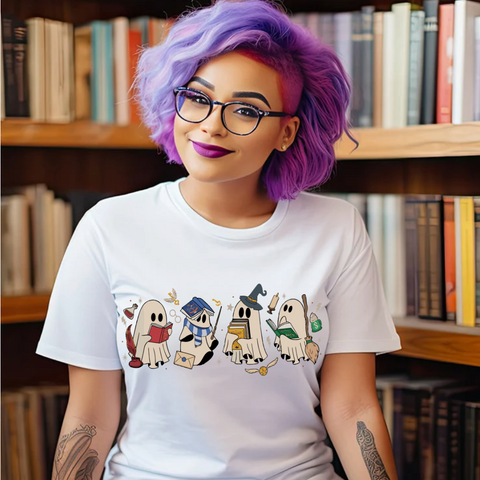 DTF Full Color Transfer - Wizard Houses Ghosts