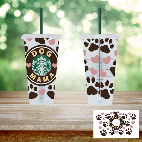 24oz UV DTF Wrap - Dog Mom