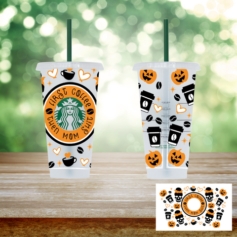 24oz UV DTF Wrap - First Coffee