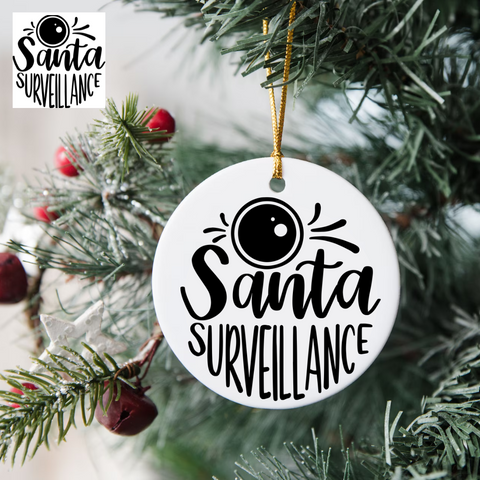 3" Ornament UV DTF Decal - Santa Surveillance