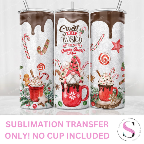 Sweet But Twisted - 1 Sublimation Wrap Only! 16oz Skinny Tumbler Sublimation Wrap