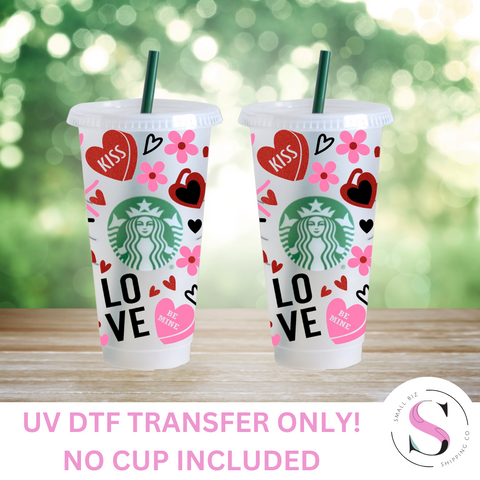 UV DTF Cup Wrap 24oz Cold Cup Tapered No Hole Don't Look Back