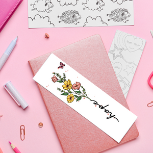 Hope Floral - UV DTF Bookmark Decal