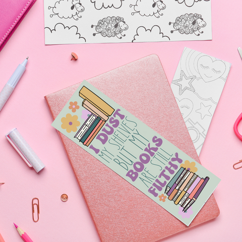 I Dust My Shelves - UV DTF Bookmark Decal